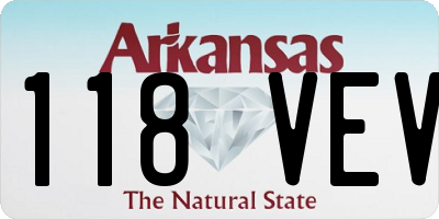 AR license plate 118VEV