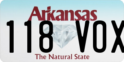 AR license plate 118VOX