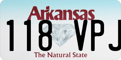AR license plate 118VPJ