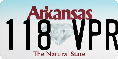 AR license plate 118VPR
