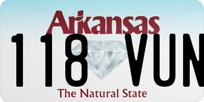 AR license plate 118VUN