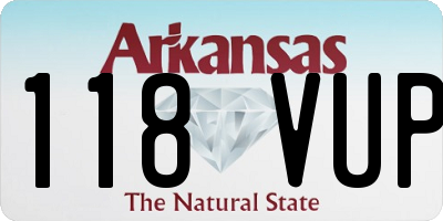 AR license plate 118VUP