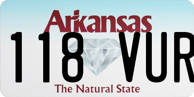 AR license plate 118VUR