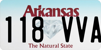 AR license plate 118VVA