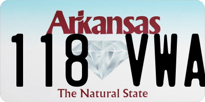 AR license plate 118VWA