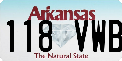 AR license plate 118VWB