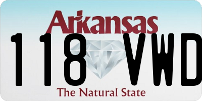 AR license plate 118VWD