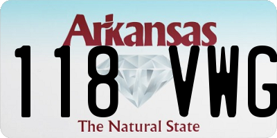 AR license plate 118VWG