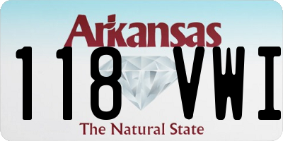 AR license plate 118VWI