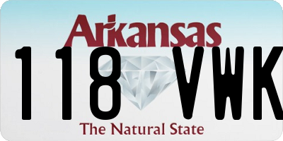 AR license plate 118VWK