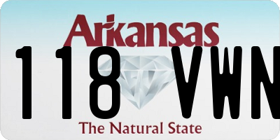 AR license plate 118VWN