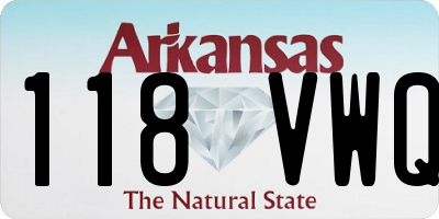 AR license plate 118VWQ