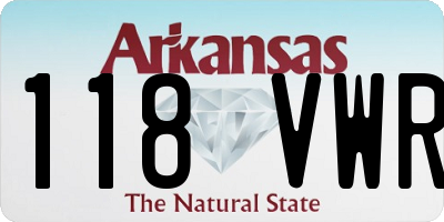 AR license plate 118VWR
