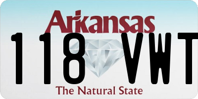 AR license plate 118VWT