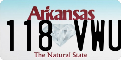 AR license plate 118VWU