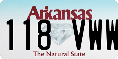 AR license plate 118VWW
