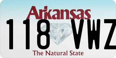 AR license plate 118VWZ
