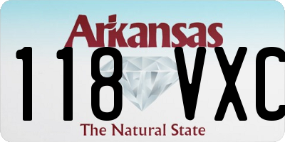 AR license plate 118VXC