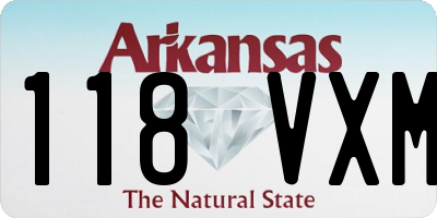 AR license plate 118VXM