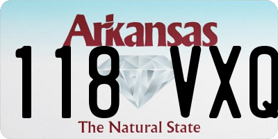 AR license plate 118VXQ