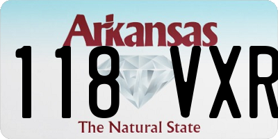 AR license plate 118VXR