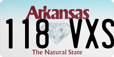 AR license plate 118VXS