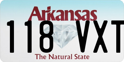 AR license plate 118VXT