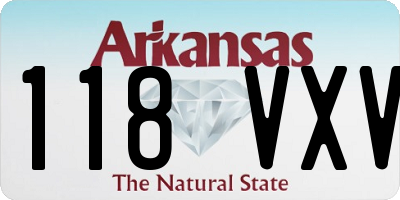 AR license plate 118VXV