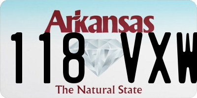 AR license plate 118VXW