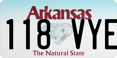 AR license plate 118VYE
