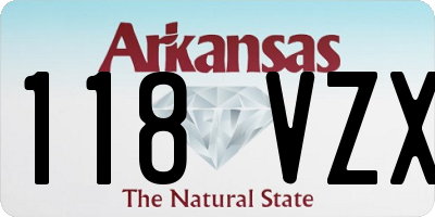 AR license plate 118VZX