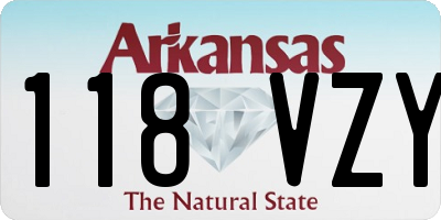 AR license plate 118VZY