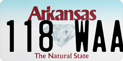 AR license plate 118WAA