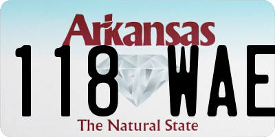 AR license plate 118WAE