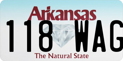 AR license plate 118WAG