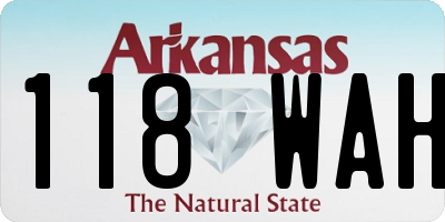 AR license plate 118WAH
