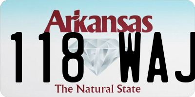 AR license plate 118WAJ