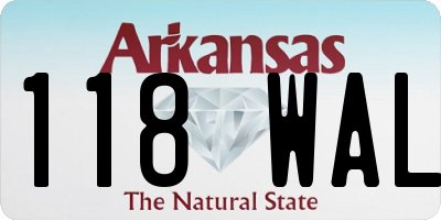 AR license plate 118WAL