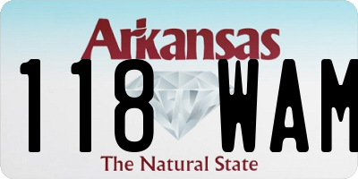 AR license plate 118WAM