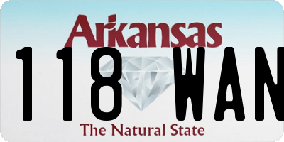 AR license plate 118WAN