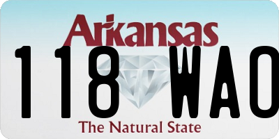 AR license plate 118WAO