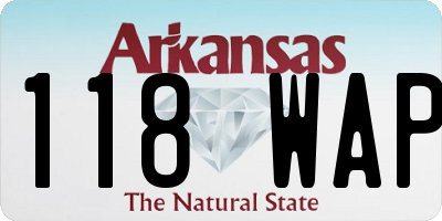 AR license plate 118WAP