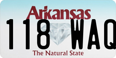 AR license plate 118WAQ