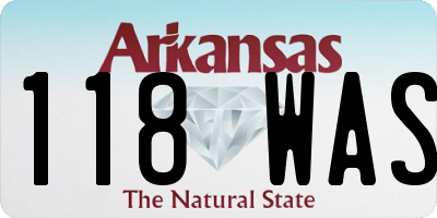 AR license plate 118WAS