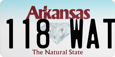 AR license plate 118WAT