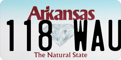 AR license plate 118WAU