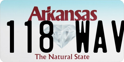 AR license plate 118WAV