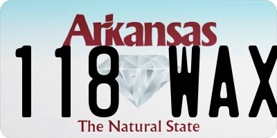 AR license plate 118WAX