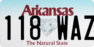 AR license plate 118WAZ