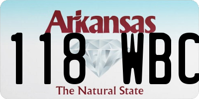 AR license plate 118WBC